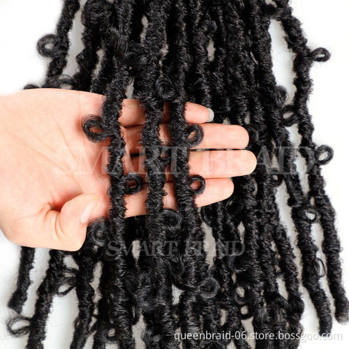 Butterfly Locs Hair Pre-twisted Distressed Locs Crochet Hair Easy Installed Natural 1B # Weave Master Twist Braids Crochet Hair